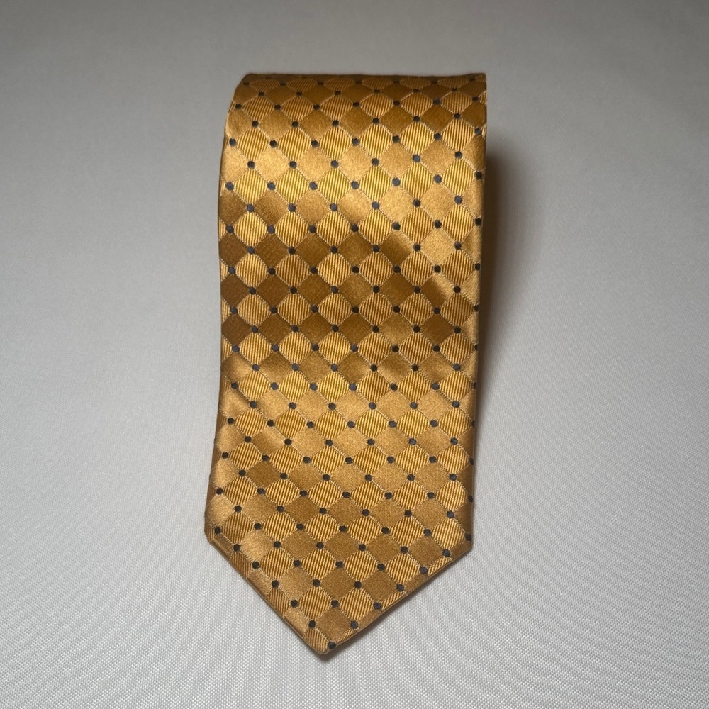 Nordstrom Yellow and Black Geometric Silk Tie